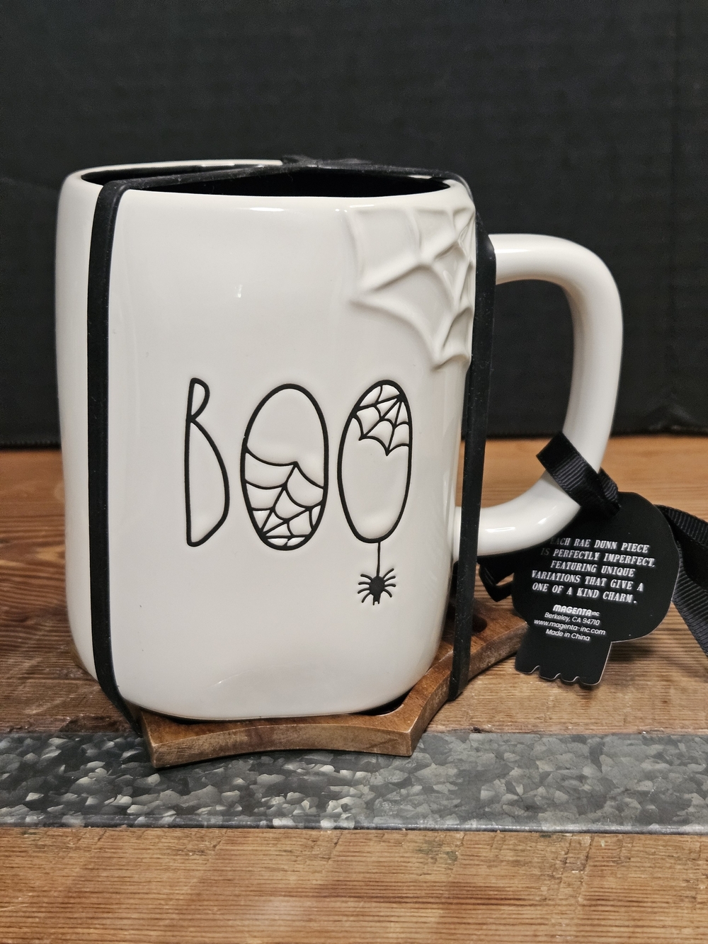 Rae Dunn White 'BOO' Halloween Ceramic Mug - Brand Unspecified